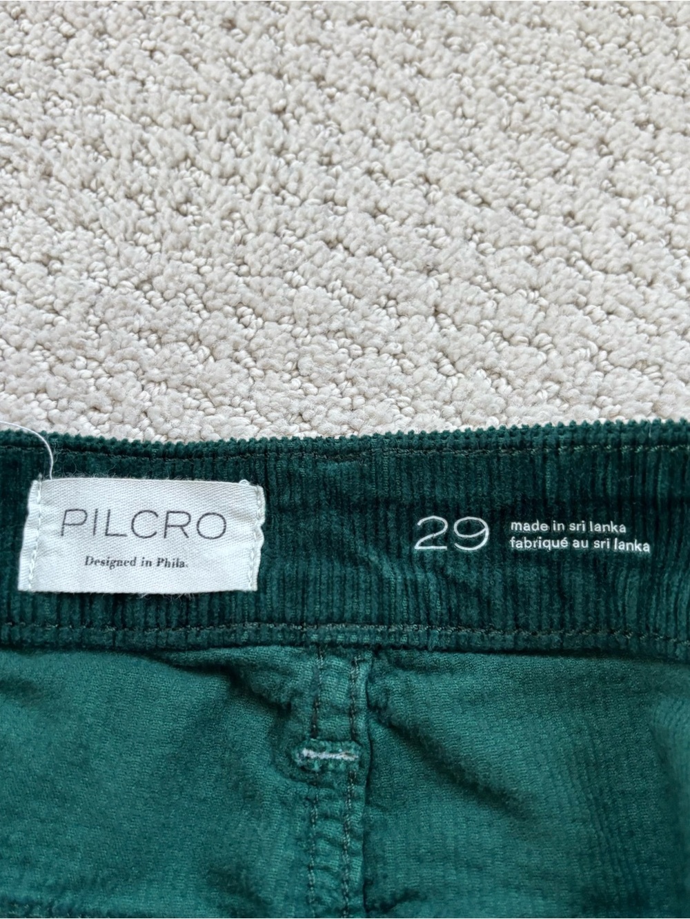 Anthropologie Pilcro Wide-Leg Corduroy Pants - Deep Green - Picture 2 of 4